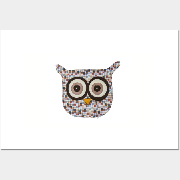 Tweed Owl Wall Art by ErinBrieArt